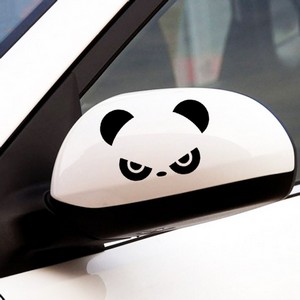 Pack Of 3 Wings, Cat Eyes Peeking & Panda Car Stickers