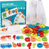 Spelling Learning Toy Wooden ABC Alphabet Flash Cards Matching Shape Letter
