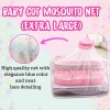 Baby Crib Bed With Mosquito Net Pink