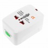 White Multi Purpose Global Universal Travel Adapter Plug