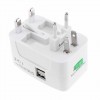 White Multi Purpose Global Universal Travel Adapter Plug
