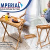Bamboo Table with Serving Tray