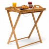 Bamboo Table with Serving Tray