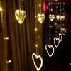 Hearts with Heart String Lights Curtain