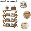 FF Shoe Shelf Organizer In Natural Bamboo