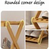 FF Shoe Shelf Organizer In Natural Bamboo