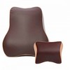 Back Support Cushion & Neck Pillow Brown