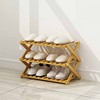 Simple Bamboo Household Small Shoe Cabinet Folding Storage