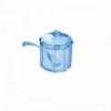 New Look Crystal Sugar Pot with colored lids and spoon - 300ML