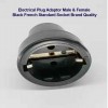 Electrical Plug Adaptor Male & Female Black French Standard Socket Brand Quality