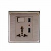 Super Grip Multi-Sockets With 2 USB Slots Power Electric Extension Board with 9/15/21 ft wire variation
