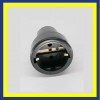 Female to Male Electrical Plug Adapter Black French Standard Socket