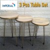 Iron Base Solid Wood Top Round Stoo