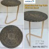 Aluminum Round Coffee Table With Iron Stand