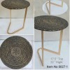 Aluminum Round Coffee Table With Iron Stand