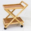 Folding Wooden Serving Tea Trolley