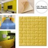 3D Wall Panels Peel And Stick Wallpaper Yellow Pack Of 05