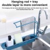 2 In 1 Adjustable Telescopic Sink Shelf Soap Drain Rack