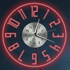Easy To Read Modern LED Lighting Wall Time Clock With Color Changing Transparent Clock