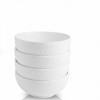 14 Piece Embossed Ceramic Bowl Set Elegant and Durable Dinnerware for Any Occasion