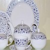 Durable 24 Piece Tea Set with Elegant Teacups and Saucers Perfect for Tea Parties and Special Occasions