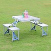 Portable Picnic Table And Chair Silver