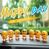 Mini Bouncing Car Dashboard Smiley Emoji