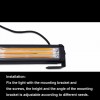 Car Red Blue Strobe LED Light Bar