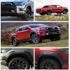 Toyota Hilux Revo Rocco Wheel Arch Fender Flares Mudguards Matte Black 2016-2020