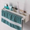 Wall Mounted Towel Rack With 5 Storage Compartments Rack