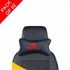 Toyota Logo Neck Rest Headrest Pillow Cushion And 02 X Leather Catch Caddy Seat Catcher Pack Of 02