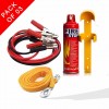 Car Fire Extinguisher, Booster Cables And Towing Rope Pack Of 03