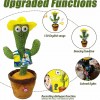 Home Decoration and Children Playing Dancing Singing Cactus Plush Toy