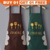 Waterproof Thickened Cooking Fashion Apron Buy 01 & Get 01 Free