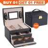3 Layer Lockable Jewellery Box Buy 01 & Get 01 Free