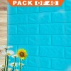 3D Wall Panels Peel And Stick Wallpaper Ice Blue Pack Of 40