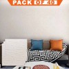 Beige Cream Circular Shapes 3D Wall Panel, Peel And Stick Wall Sticker Pack Of 40