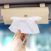 Hyundai Sun Visor PU Leather Car Tissue Box Holder Beige