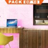 Foam 3D Wallpaper Sticker Pink Pack Of 10 