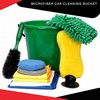 Microfiber Car Cleaning Bucket With Free Shampoo
