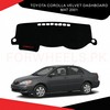 Toyota Corolla 2001 Velvet Dashboard Mat