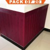 3D Self Adhesive Wall Stickers Wood Grain Dark Maroon Pack Of 20