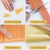 3D Self Adhesive Wall Stickers Wood Grain Dark Maroon Pack Of 30