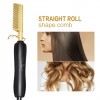 Heat Adjustable Temperature Iron Comb Straightening or Curly Hair