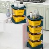 4 Layer Rectangle Shape Modern Rotating Moveable Storage Stand Rack
