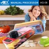 Anex Manual Processor AG 08 Multi-Purpose Food Processor for Slicing, Grating, and More