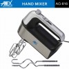 Anex AG 816 Hand Mixer 350W, 5 Speeds, Beater and Dough Hook Attachments