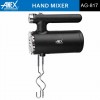 Anex AG 817 Deluxe Hand Mixer 5 Speeds, Turbo Function, Double Ventilation, 2 Beaters, Eject Button