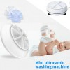 Portable Mini Washing Machine Ultrasonic Turbine Clothes Washer for Travel Home