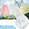 Portable Mini Washing Machine Ultrasonic Turbine Clothes Washer for Travel Home